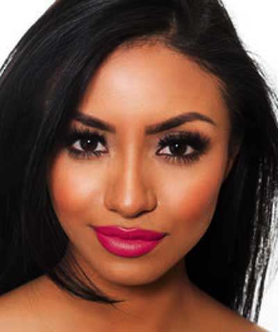 Filipina wearing Brazilian Carnaval lipstick by Plum & York